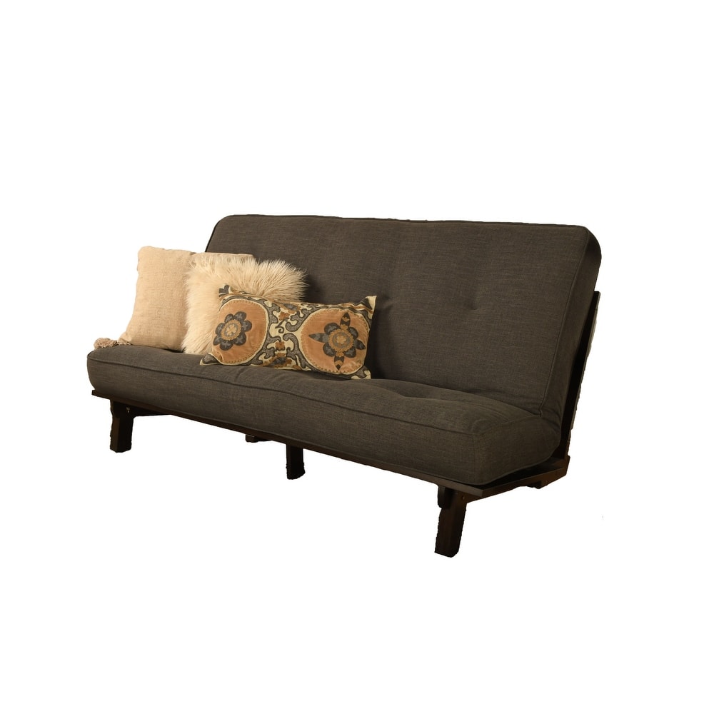 Somette Carson Full-size Futon Set in Java Finish with Mattress