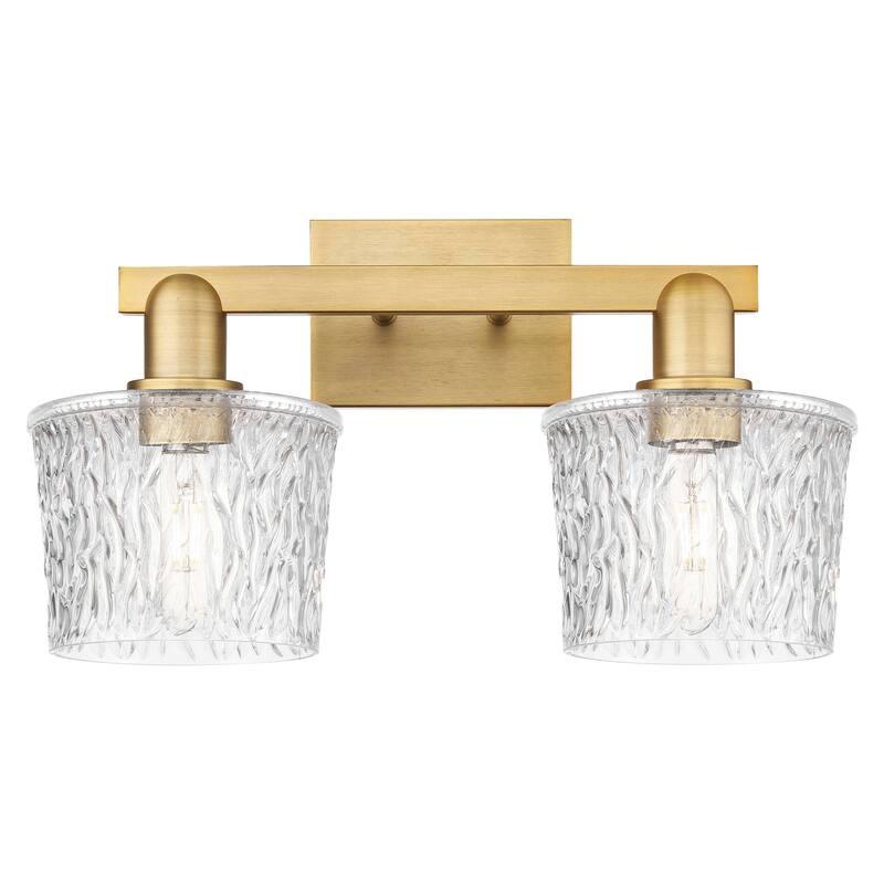 Innovations Lighting 716-2W-11-18 Niagara Vanity Niagara 2 Light 18" - Brushed Brass / Clear