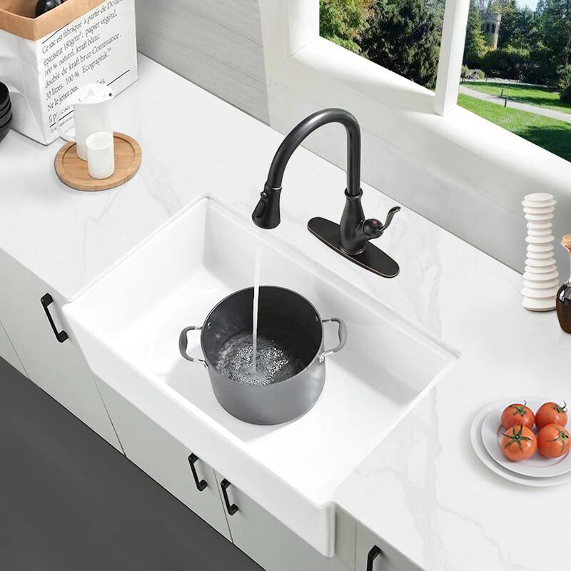 Workstation Farmhouse Kitchen Sink With Accessories