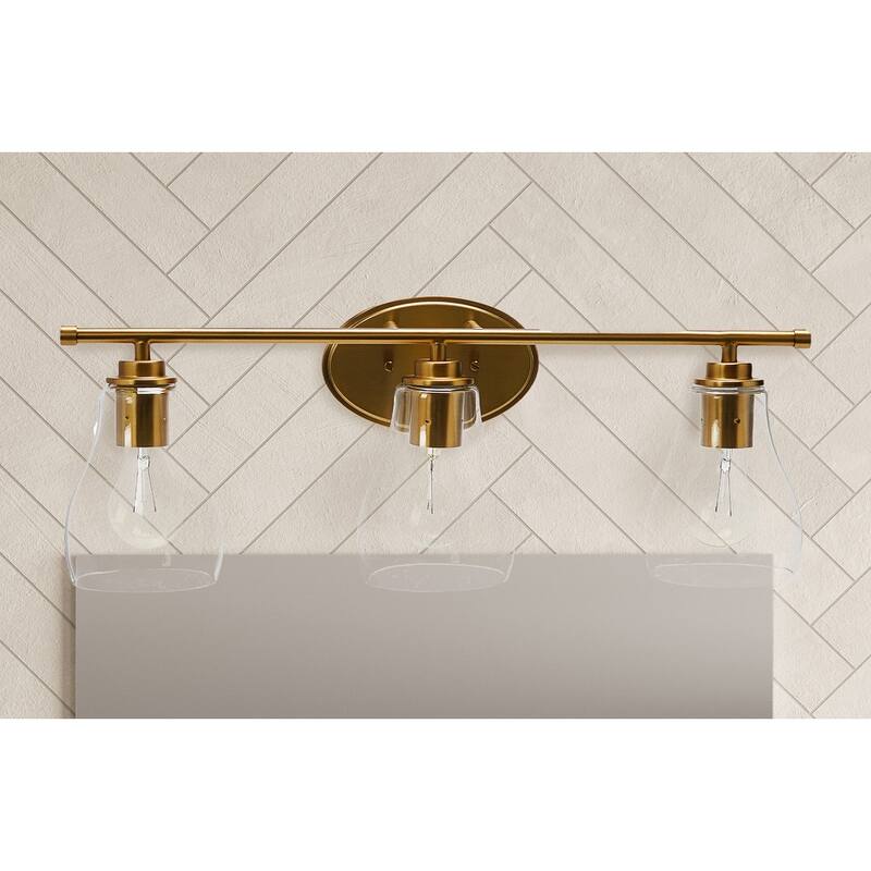Robert Stevenson Lighting Creston - Metal and Glass Vanity Light