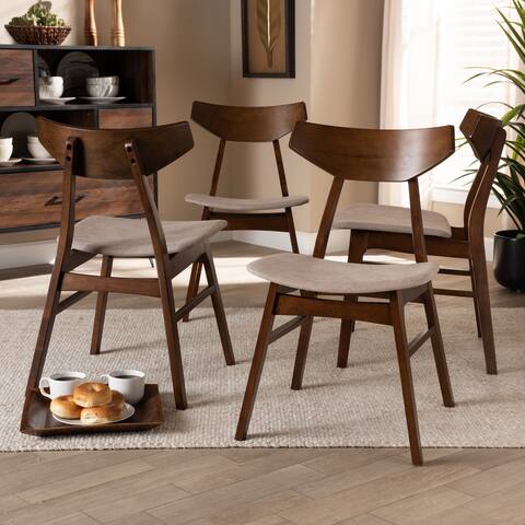 Danica Mid-Century Modern Transitional 4-Piece Dining Chair Set
