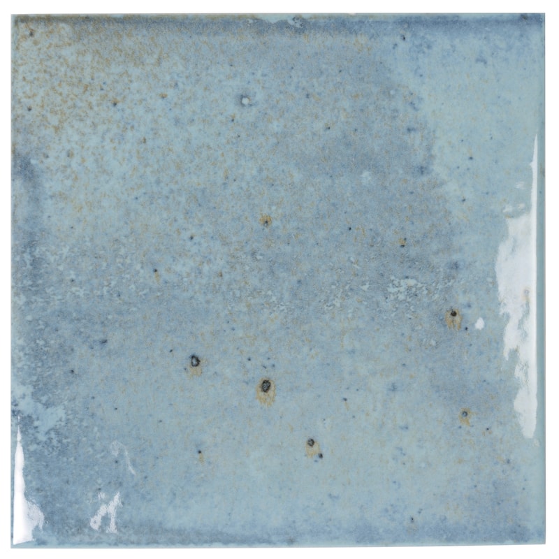 Zahara 6x6 Sky Blue Porcelain Zellige Square Wall and Floor Tile (5.38 sq ft/case) - 22 Pack