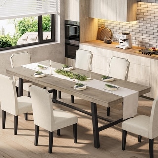 Garvee 87" Industrial Kitchen Table, Extra Wide Dining Table For ...