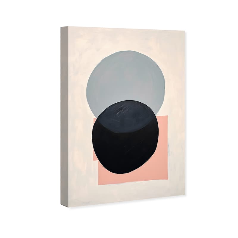Wynwood Studio Canvas Abstract Furball Pet on the Cushion Gray and Modern & Contemporary Wall Art Canvas Print