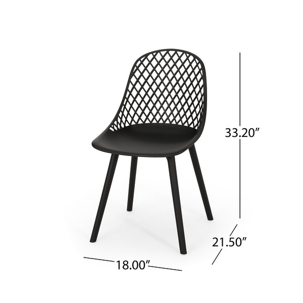 Lily Outdoor Modern Dining Chair (Set of 4) by Christopher Knight Home - 18.00" W x 21.50" L x 33.20" H