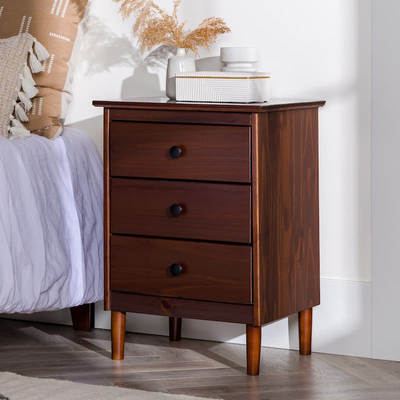 Middlebrook Bullrushes Solid Wood 3-Drawer Nightstand