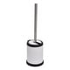 preview thumbnail 3 of 6, Bath Toilet Bowl Brush Holder with Folding Lid White - 15 inches H x 4.8" Diam