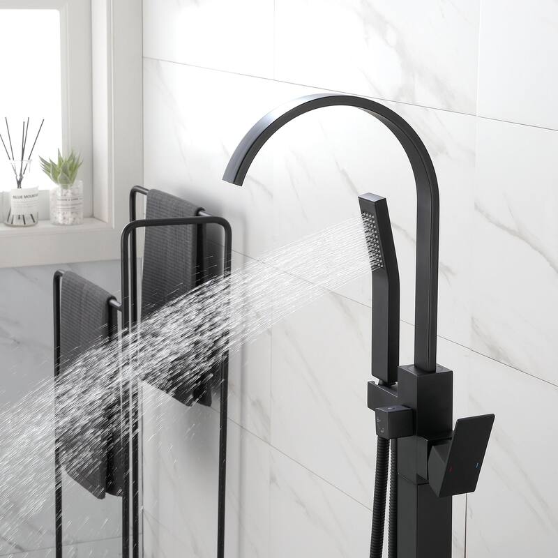 Single Handle Floor Mounted Clawfoot Tub Faucet - 8"48"