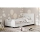 preview thumbnail 7 of 32, Twin Size Upholstered Platform Bed with Guardrail and Headboard,Modern Style Wood Bed