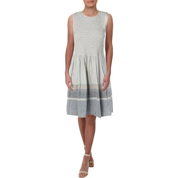 Shop French Connection Womens Maryann Casual Dress Striped Smocked S Overstock 27545883