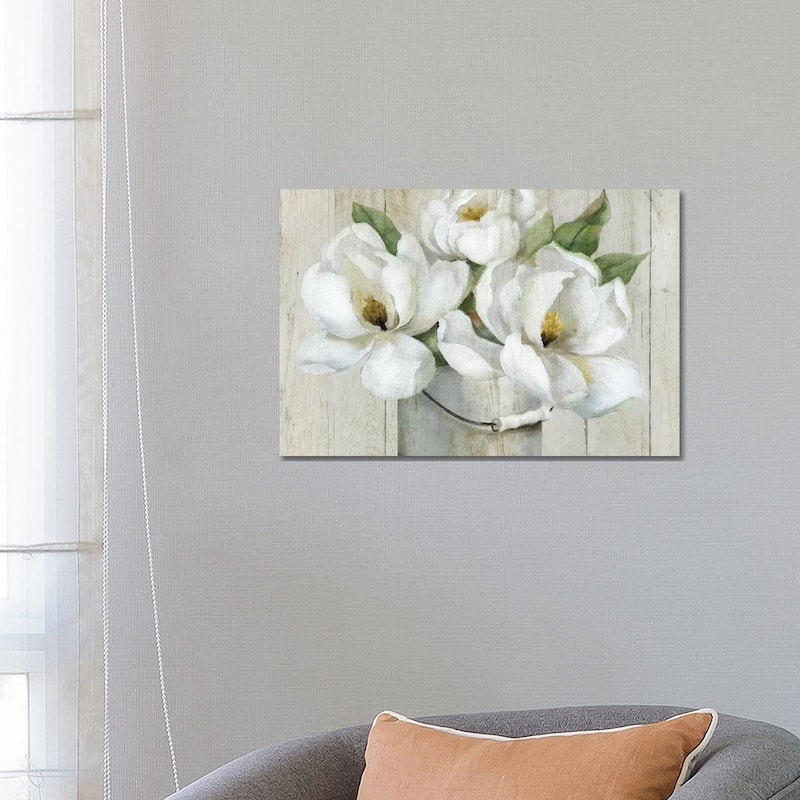 iCanvas "Shiplap Magnolias" by Nan Canvas Print - 18x26x1.5