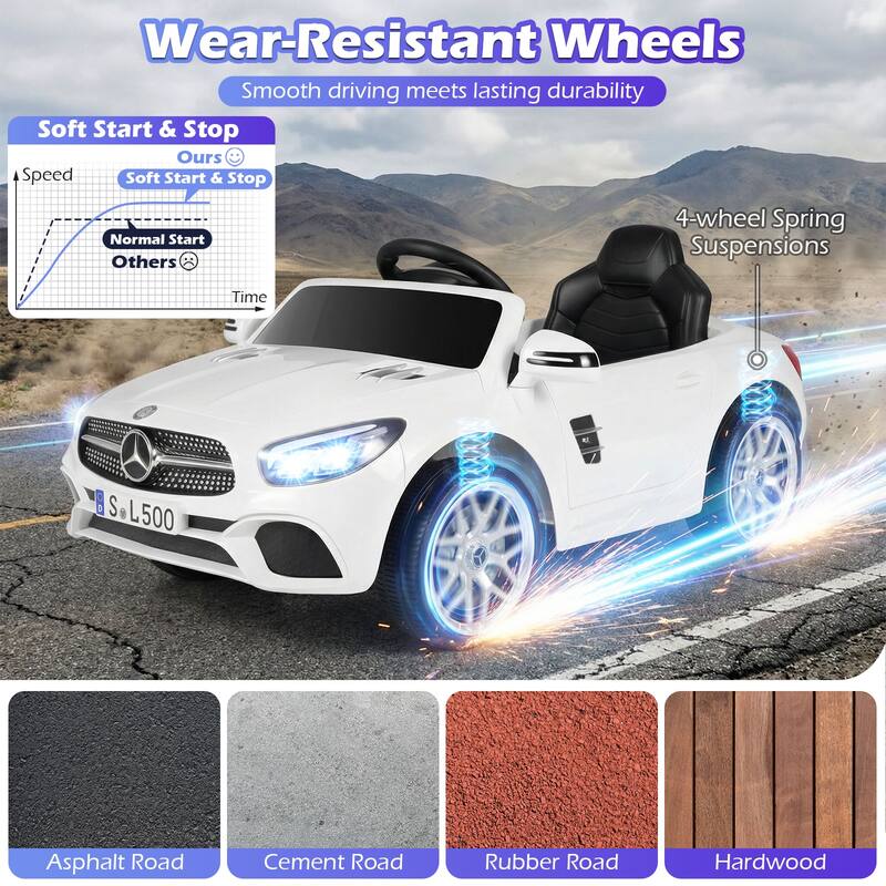 Gymax Licensed Mercedes-Benz SL R231 Kids Ride on Car 12V Electric