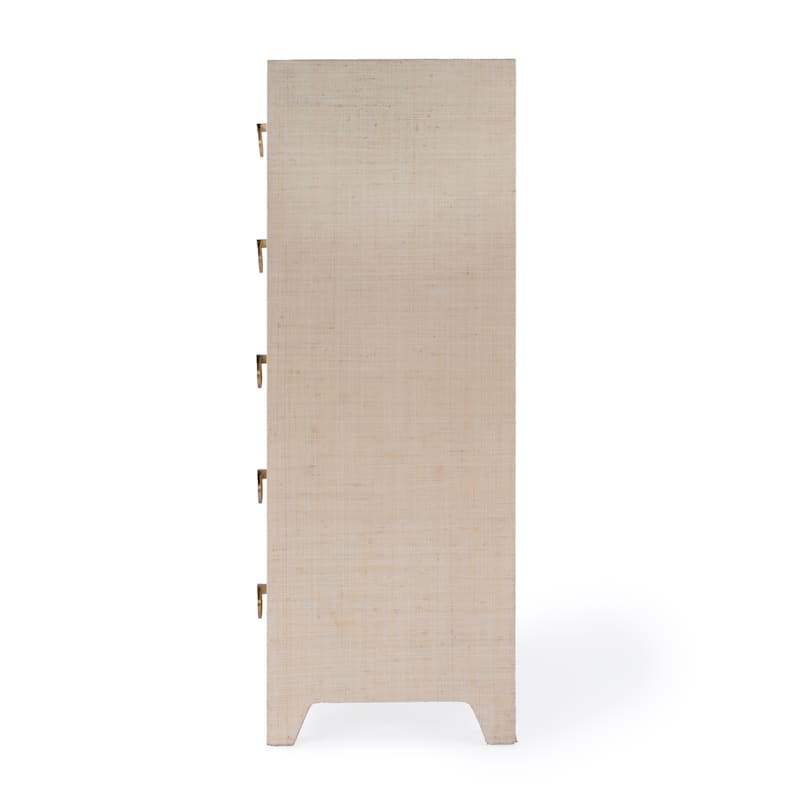 Bar Harbor 5 Drawer Raffia Dresser