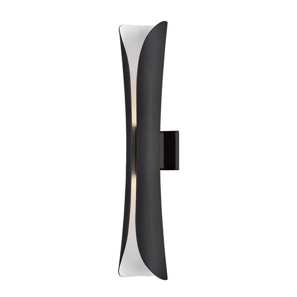 slide 2 of 4, Scroll 5.75" Wide Aluminum Outdoor Wall Light Architectural Bronze