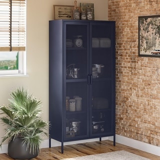 The Novogratz Channing Tall 2 Door Metal Storage Cabinet