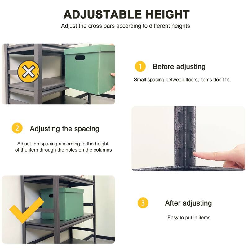 Heavy duty shelving unit with adjustable shelves