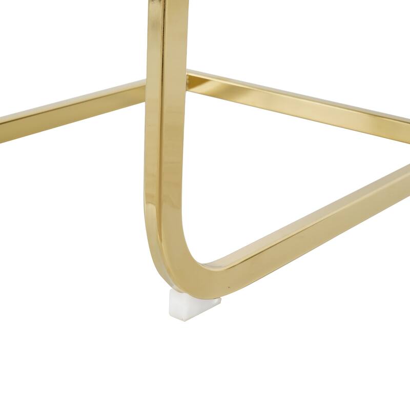 Modern Dining Chairs with gold Metal Legs Set of 4
