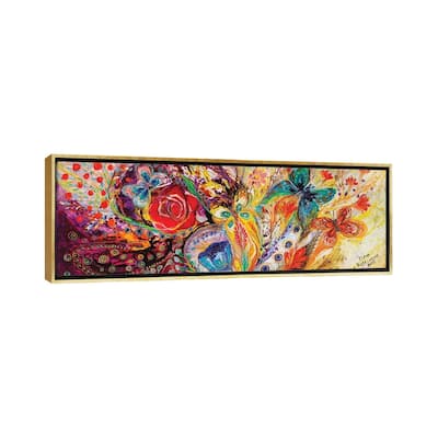iCanvas "The Flowers And Butterflies" by Elena Kotliarker Framed Canvas Print
