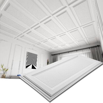 Art3d Drop Ceiling Tiles 2x4ft,3D Wainscoting Panels Glue Up,12-Pack