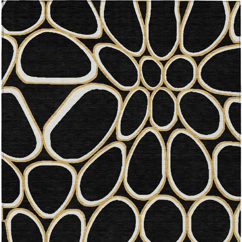 HomeRoots Abstract Transitional Rectangle Outdoor Rug