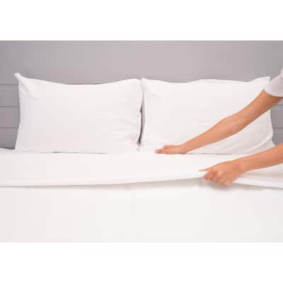 Cotton Tencel Sheet Set White - Soft & Breathable - 300 Thread Count