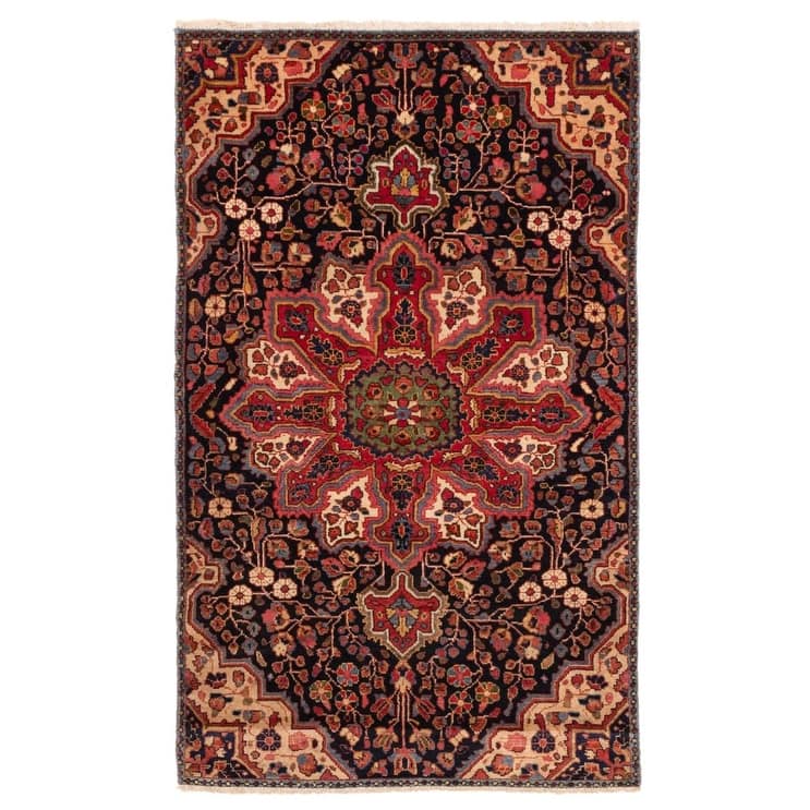 ECARPETGALLERY Hand-knotted Anatolian Vintage Dark Navy Wool Rug - 3'3 x 5'5