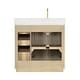 preview thumbnail 107 of 126, Oza Bath Vanity with Quartz Stone Top and Mirror