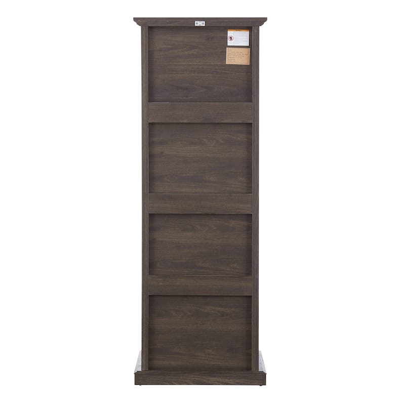 Tall Storage Cabinetwith Glass Doors and Drawer