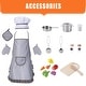 preview thumbnail 6 of 17, Wooden Play Kitchen for Kids with Cookware Playset,Lights & Sounds,20 Accessories and Ice Maker,Microwave,Oven,Range Hood,Sink