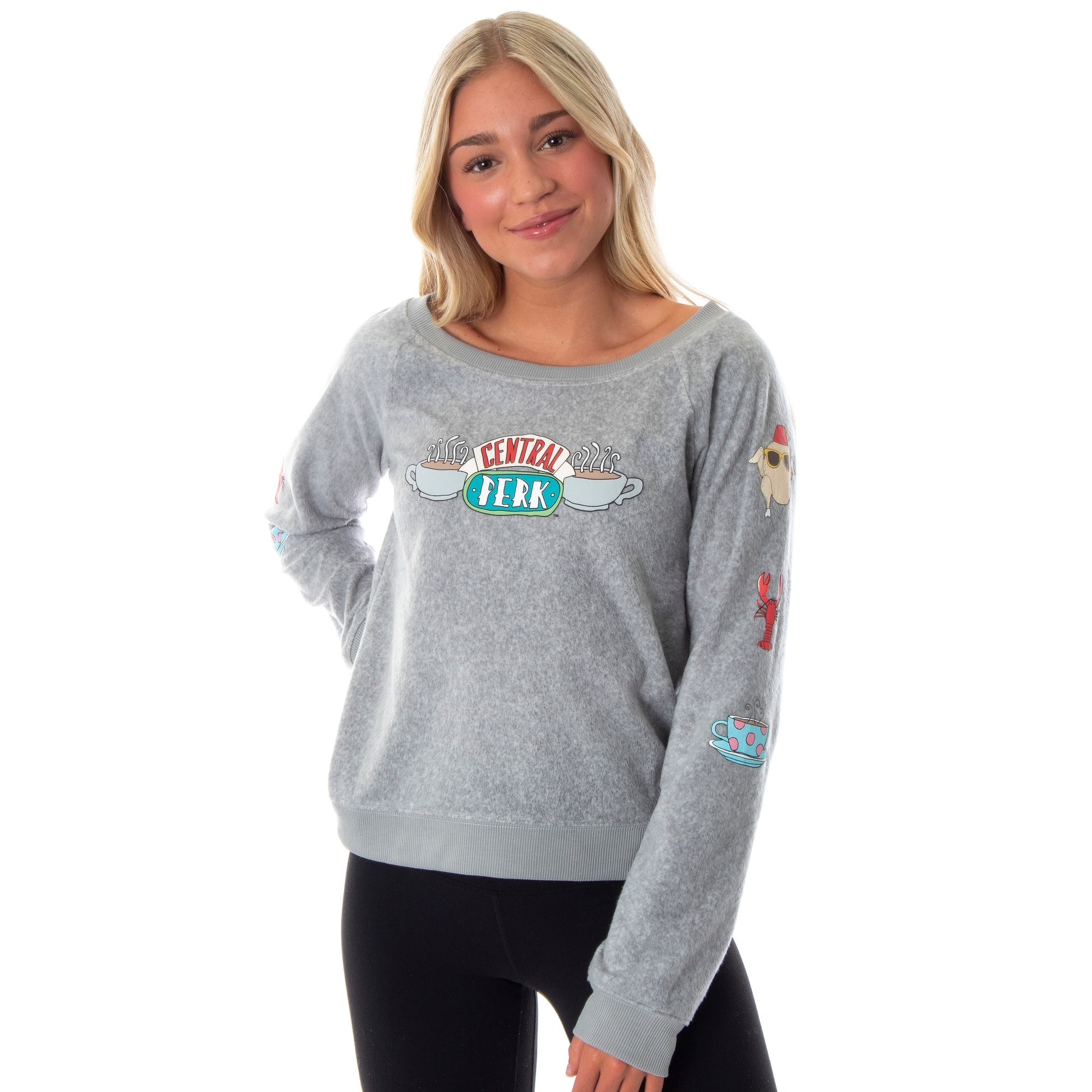 Friends Tv Show Cafe Central Perk Logo Juniors Fleecy Soft Loungewear Long Sleeve Pajama Top On Sale Overstock 31582025 Paper sticker branch bird wall decal, bird, animals, leaf png. friends tv show cafe central perk logo juniors fleecy soft loungewear long sleeve pajama top