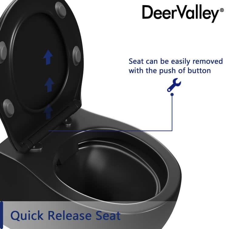 DeerValley Liberty 1.59 GPF Elongated Wall Hung Toilets Included Seat