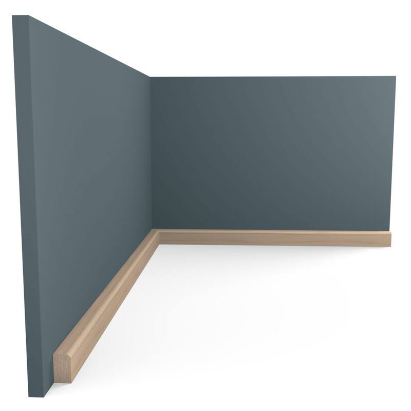 WM52: 7/16-in D x 3/4-in W x 96-in L Americraft Solid Hardwood Stain Grade Shoe Moulding