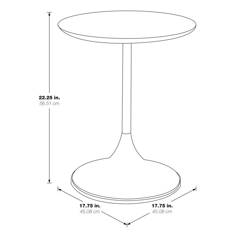17.75" x 17.75" Flower Side Table - Nickel