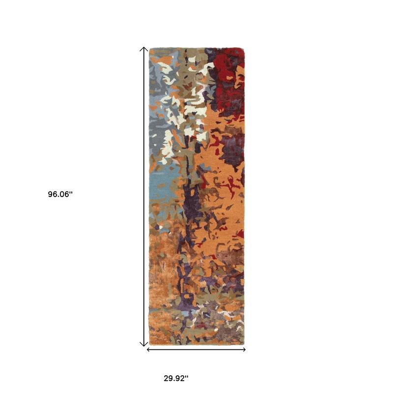 HomeRoots Abstract Industrial Rectangle Area Rug