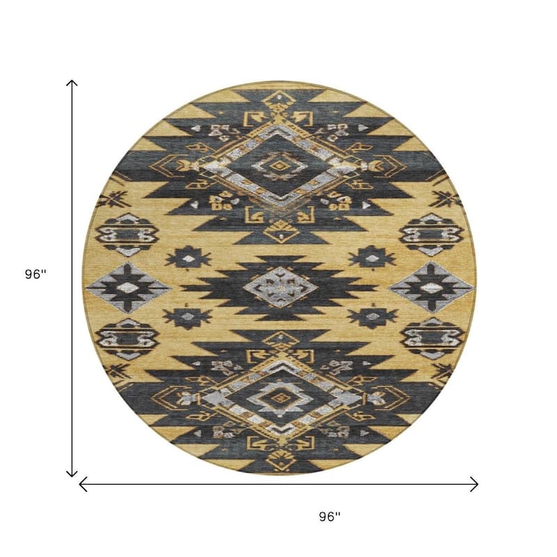 HomeRoots Tribal Transitional Rectangle Outdoor Rug