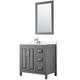 Option Dark Gray, Chrome Trim,Carrara Cultured Marble Top
