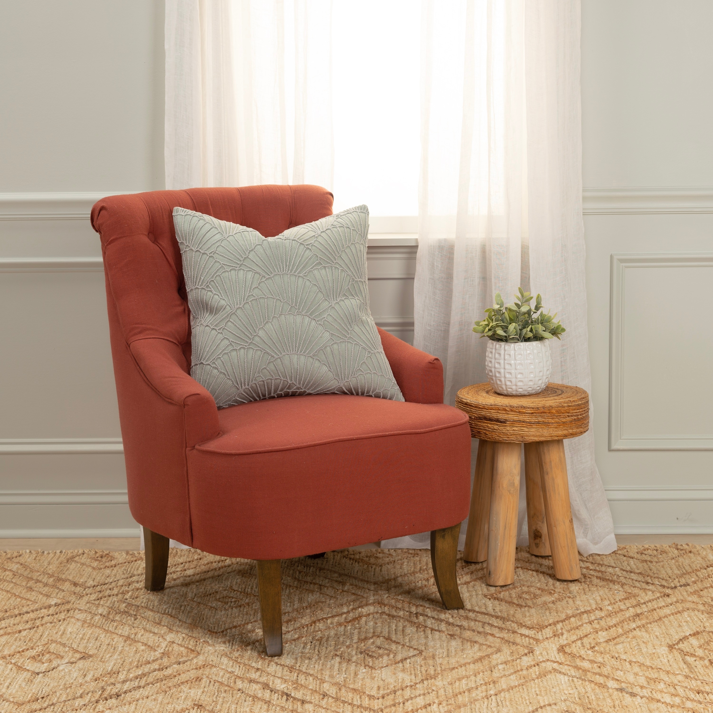 Rizzy Home Transitional Ivory Pillow Cover - 20" x 20"