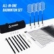 preview thumbnail 8 of 7, Badminton Set for Backyard, Portable Badminton Net with 4 Badminton Rackets, 4 Nylon Shuttlecocks and Carry Bag