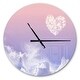 preview thumbnail 9 of 8, Designart 'Love is in the Air' Oversized Religious Wall CLock 16 in. wide x 16 in. high