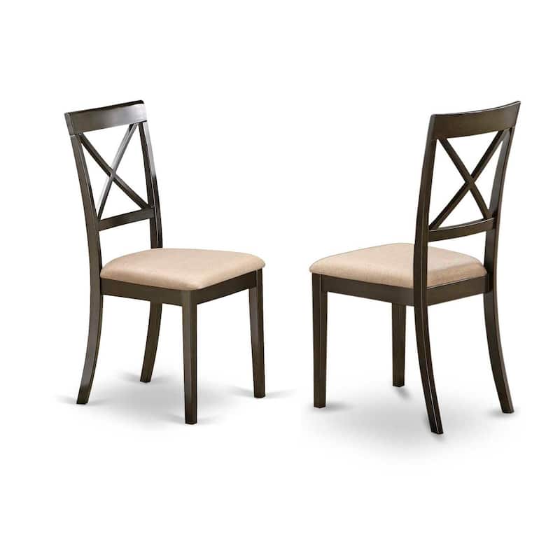 HomeStock 5-Pc Cappuccino Solid Wood Top - Dining Room Set - Seats 4