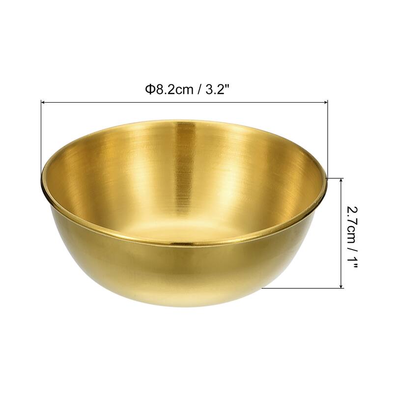 Stainless Steel Sauce Dishes, Metal Sauce Bowls Condiment Cups - Gold - 4Pcs