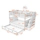 preview thumbnail 6 of 8, Stairway Full-Over-Full Bunk Bed with Twin size Trundle, Storage and Guard Rail for Bedroom, Dorm - Gray