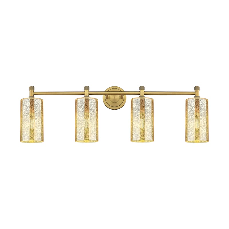 Innovations Lighting 434-4W-11-34 Crown Point Vanity Crown Point 4 - Brushed Brass / Mercury
