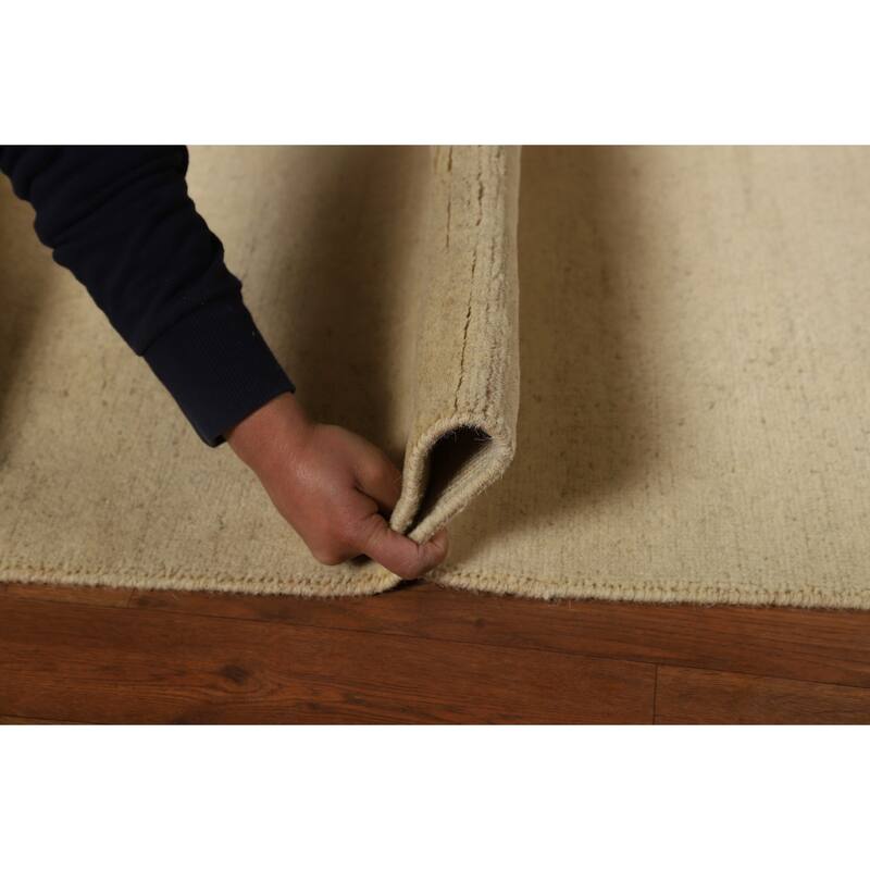 Modern Gabbeh Oriental Foyer Rug Handmade Solid Wool Carpet - 3'0"x 4'10"