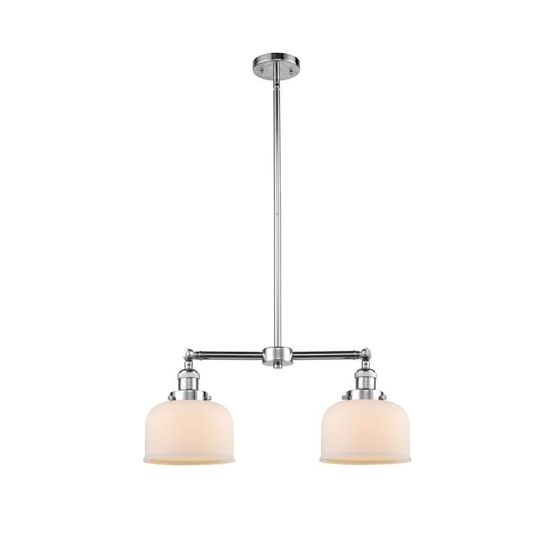 Innovations Lighting Large Bell 2 Light 24" Wide Linear Chandelier