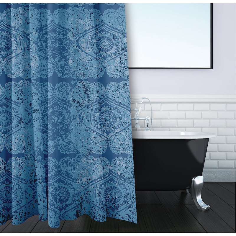 71 x 74-inch Patina Geometric Print Shower Curtain