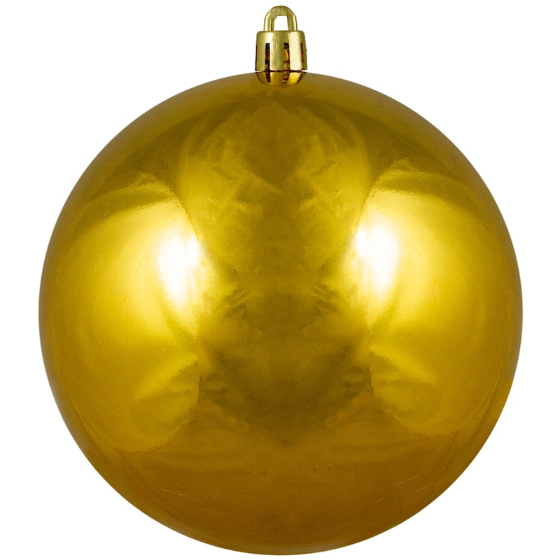 Shiny Vegas Gold Shatterproof Christmas Ball Ornament.