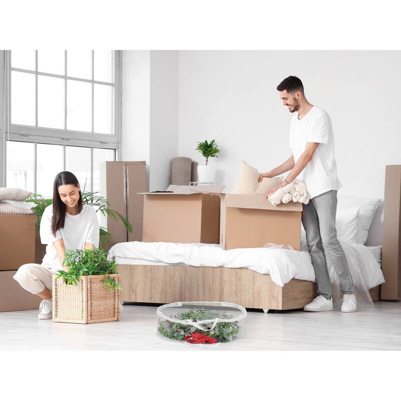 1 Pack Clothes Storage,Foldable Storage Bags,Moving Bags for Organizing Christmas Decorations,Closet Organizers and Storage