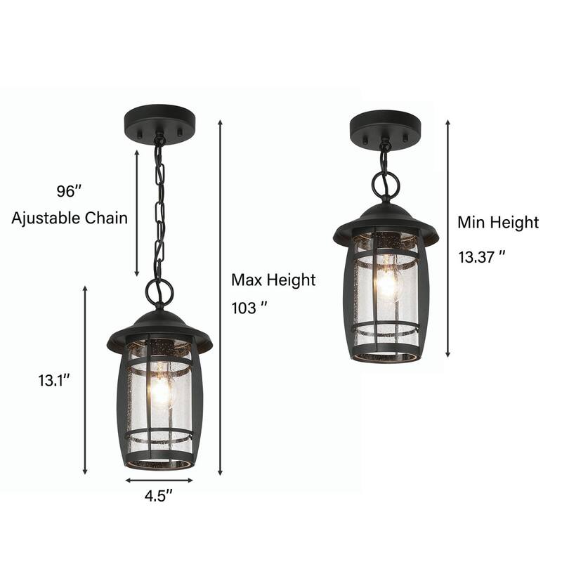 Acroma 1 - Light Outdoor Hanging Lantern Outdoor Chandelier - 1-light