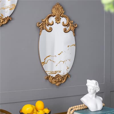 Decorative Oval Wall Mirror, Accent Mirror for Living Room, Entryway
